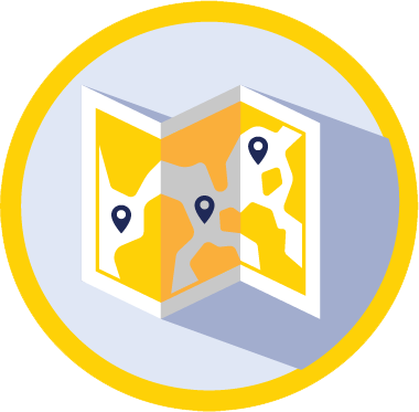 Interactive map icon